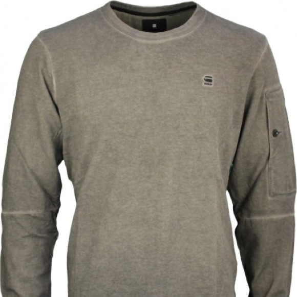 G Star Raw Stalt Roundneck Longsleeve Sweater — Grey Medium - Picture 8 of 9